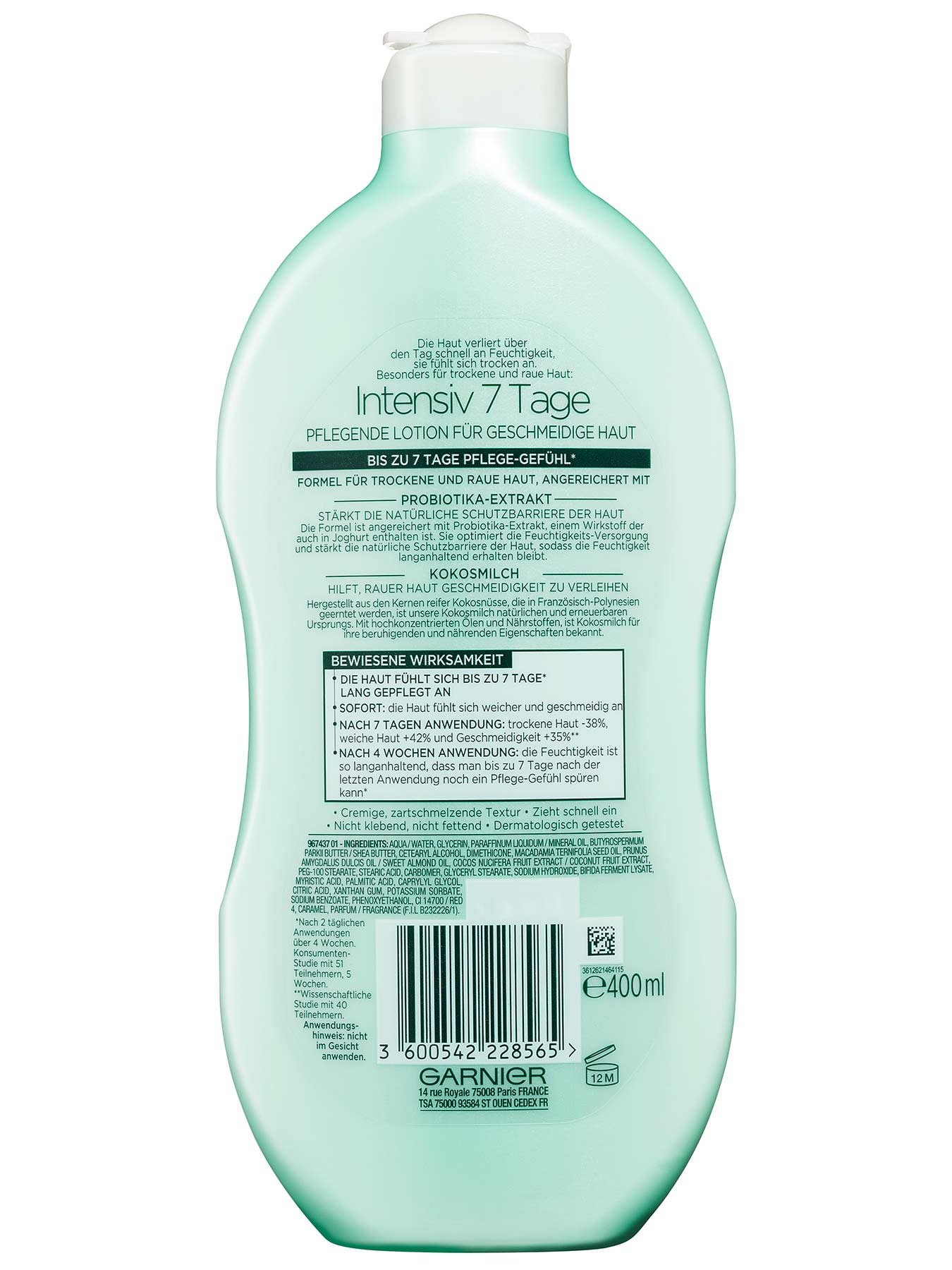 Verpackung Body Intensiv Rückseite