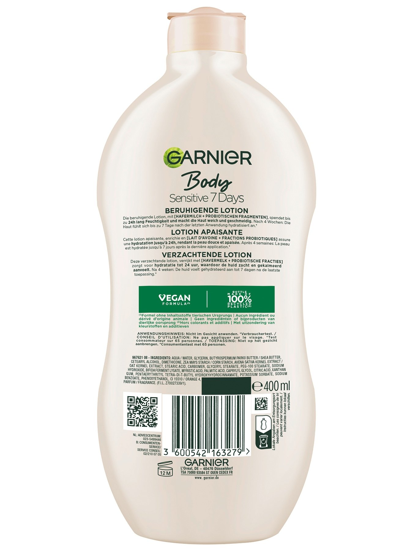 Body Sensitiv 7 Tage Hafermilch - Produkt Rückansicht