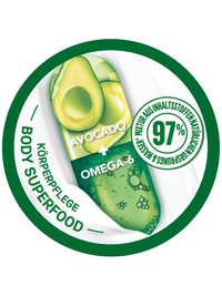 Body Superfood Körperpflege nährende Creme mit Avocado - Produktansicht von oben