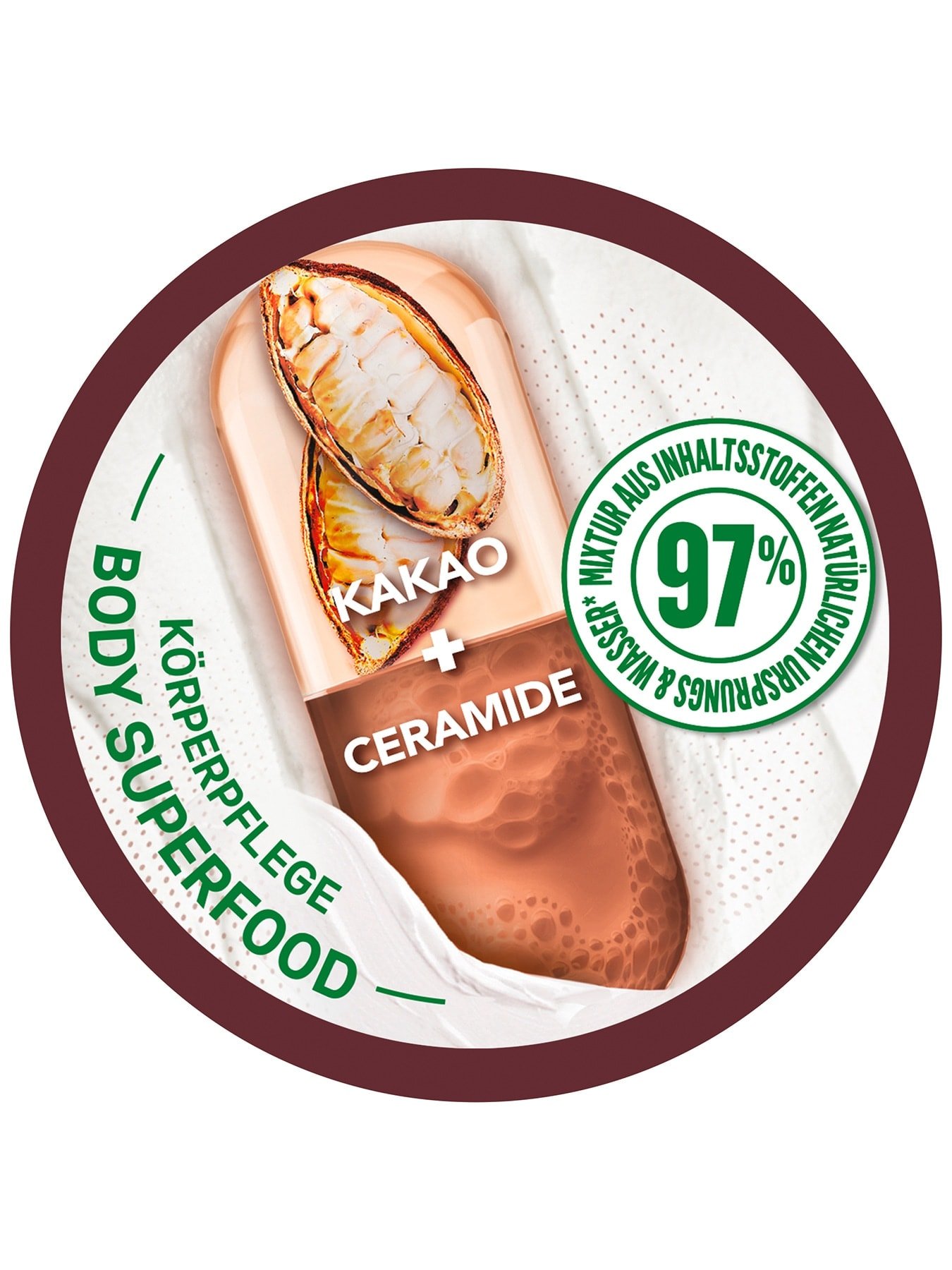 Body Superfood Körperpflege 48h reparierende Body Butter Kakao  - Produktansicht von oben