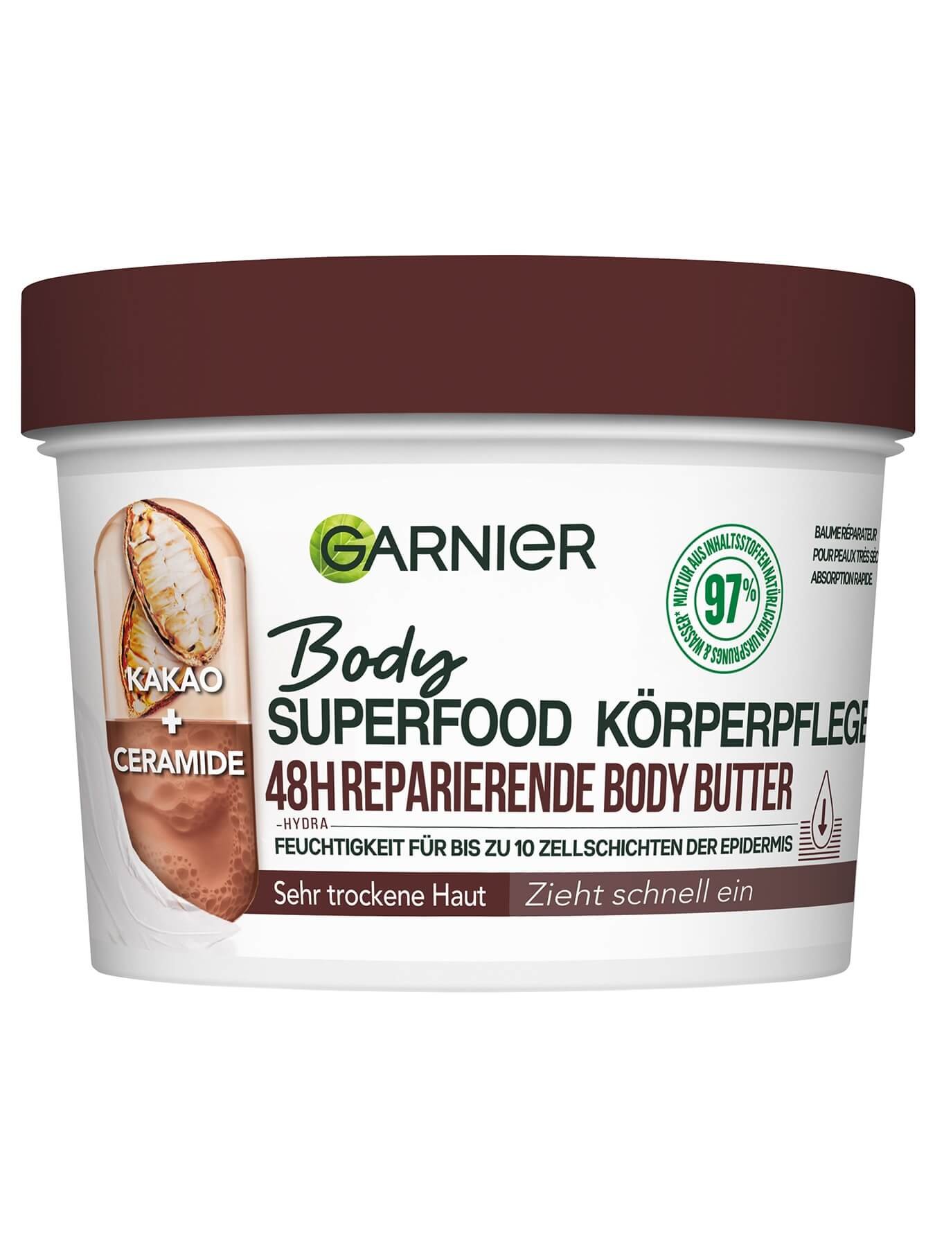 Body Superfood Körperpflege 48h reparierende Body Butter Kakao  - Produktabbildung