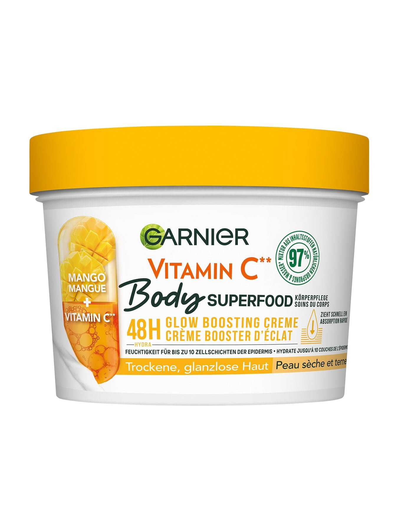 Body Superfood Mango Vitamin C Körperpflege - Produkt Seitenansicht