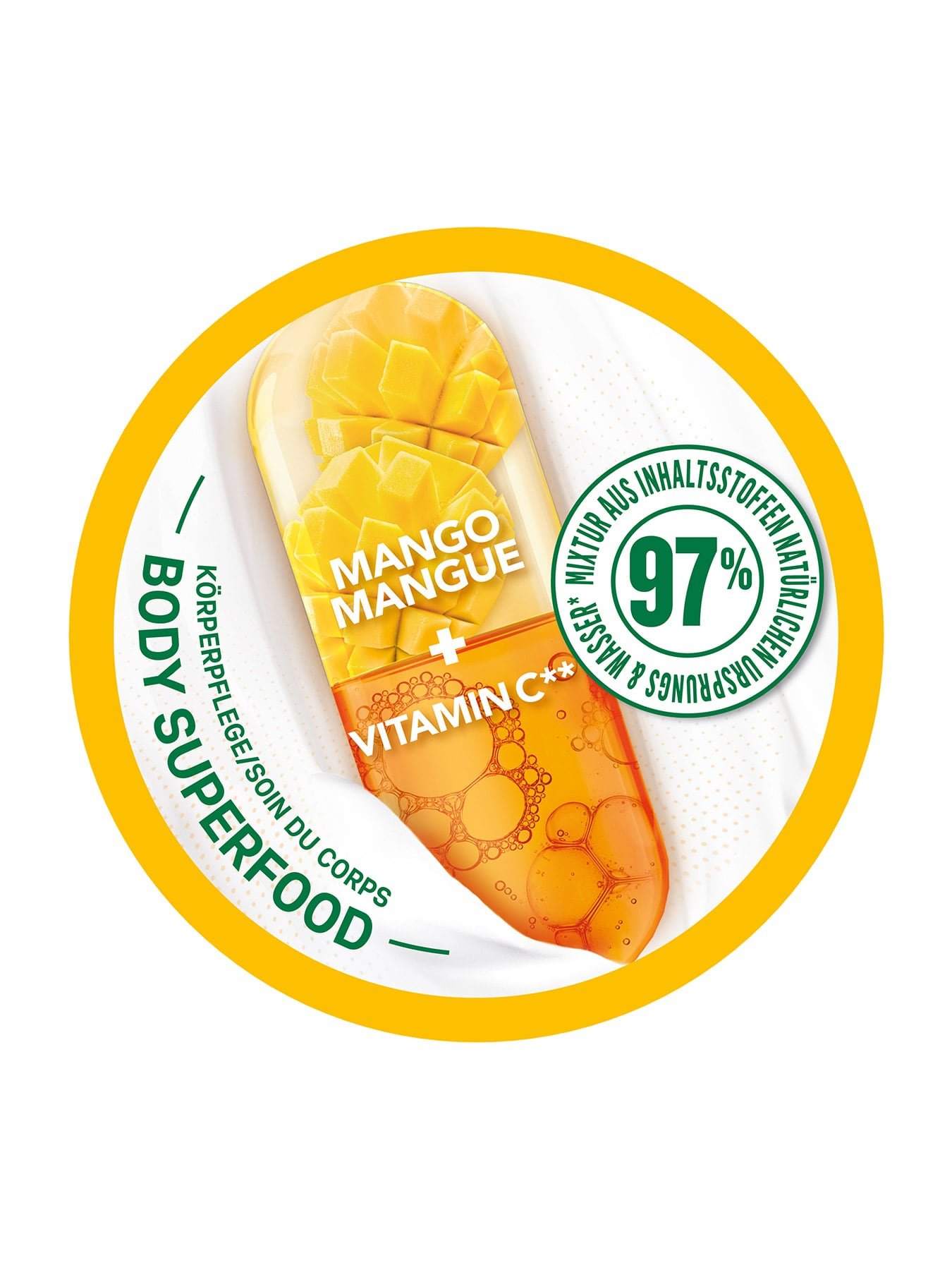 Body Superfood Mango Vitamin C Körperpflege - Produkt Ansicht von oben