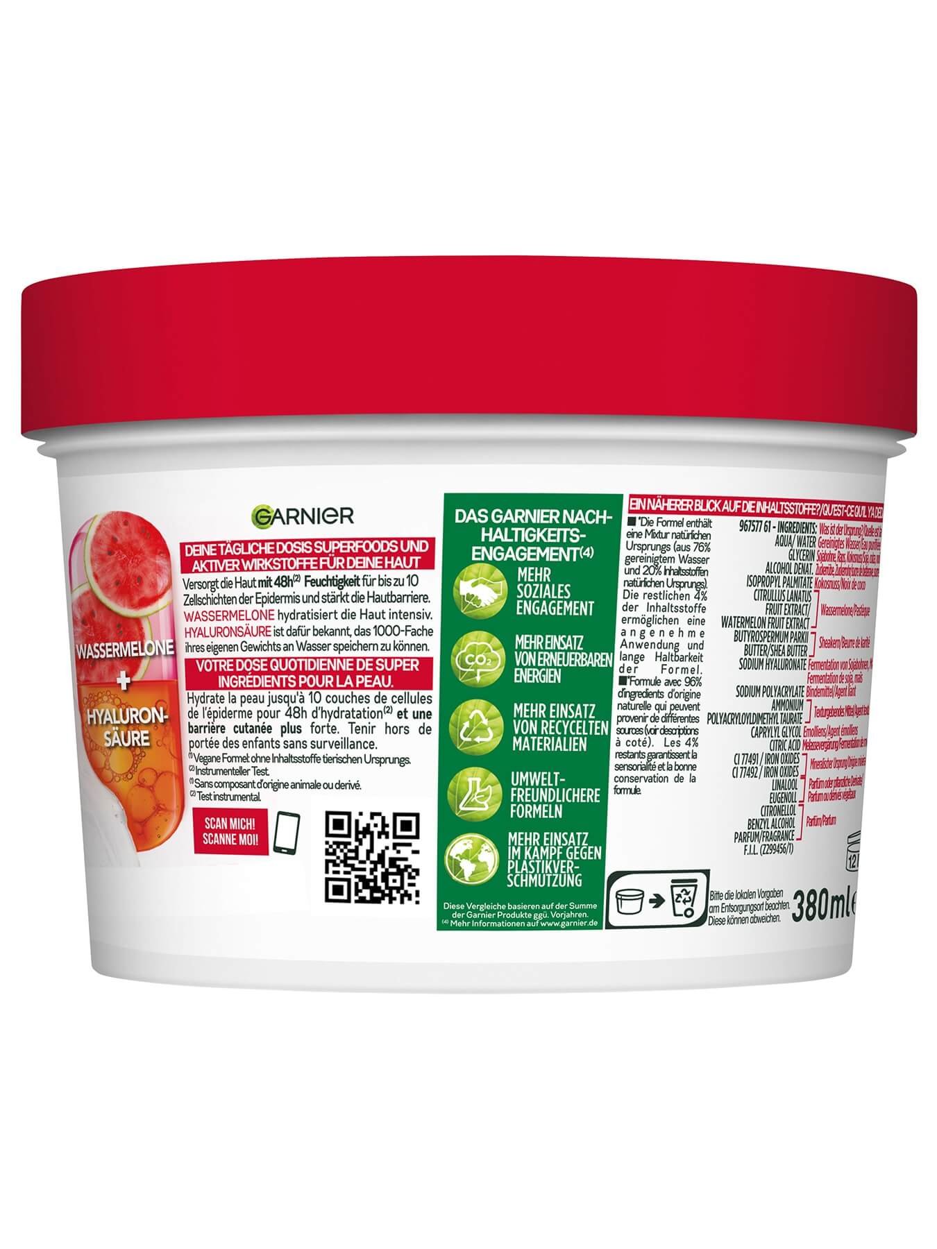 Body Superfood Körperpflege 48h Gel-Creme Wassermelone  - Produktabbildung