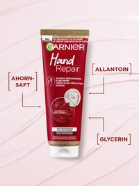 Produktabbildung mit 3 wichtigen Inhaltsstoffen - Ahornsaft, Glycerin & Allantoin