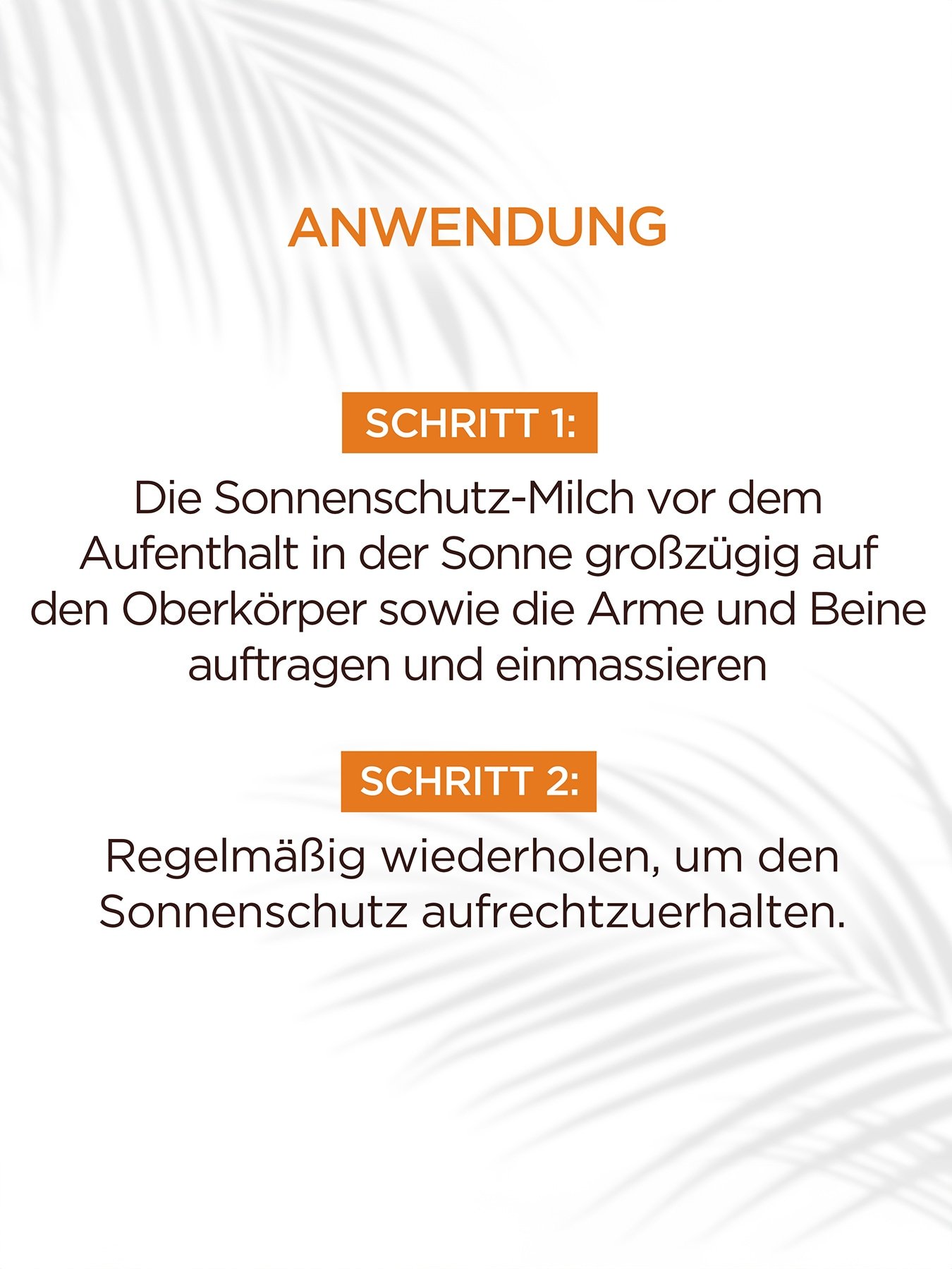 Sonnenschutz-Milch LSF 20 - Beschreibung der Anwendung