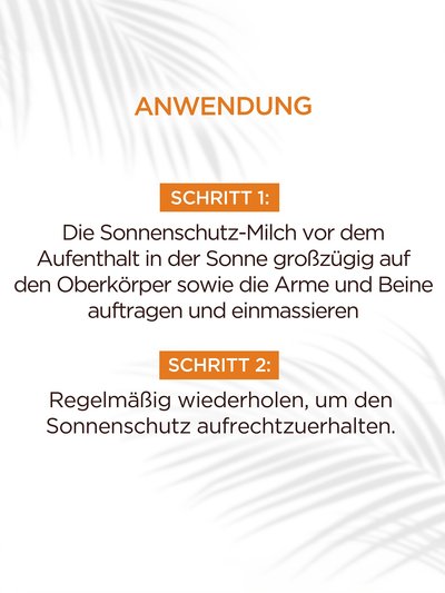 Sonnenschutz-Milch LSF 20 - Beschreibung der Anwendung