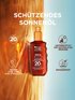 Ideal Bronze Schützendes Sonnenöl LSF20 - Produktabbildung mit zwei Produktvorteilen