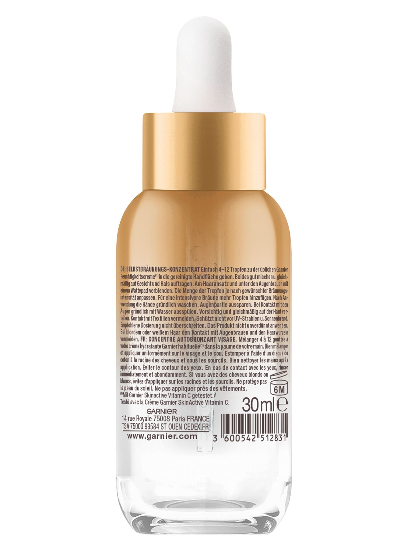 Ambre Solaire Natural Bronzer Selbstbräunungs-Konzentrat - Produkt Rückansicht