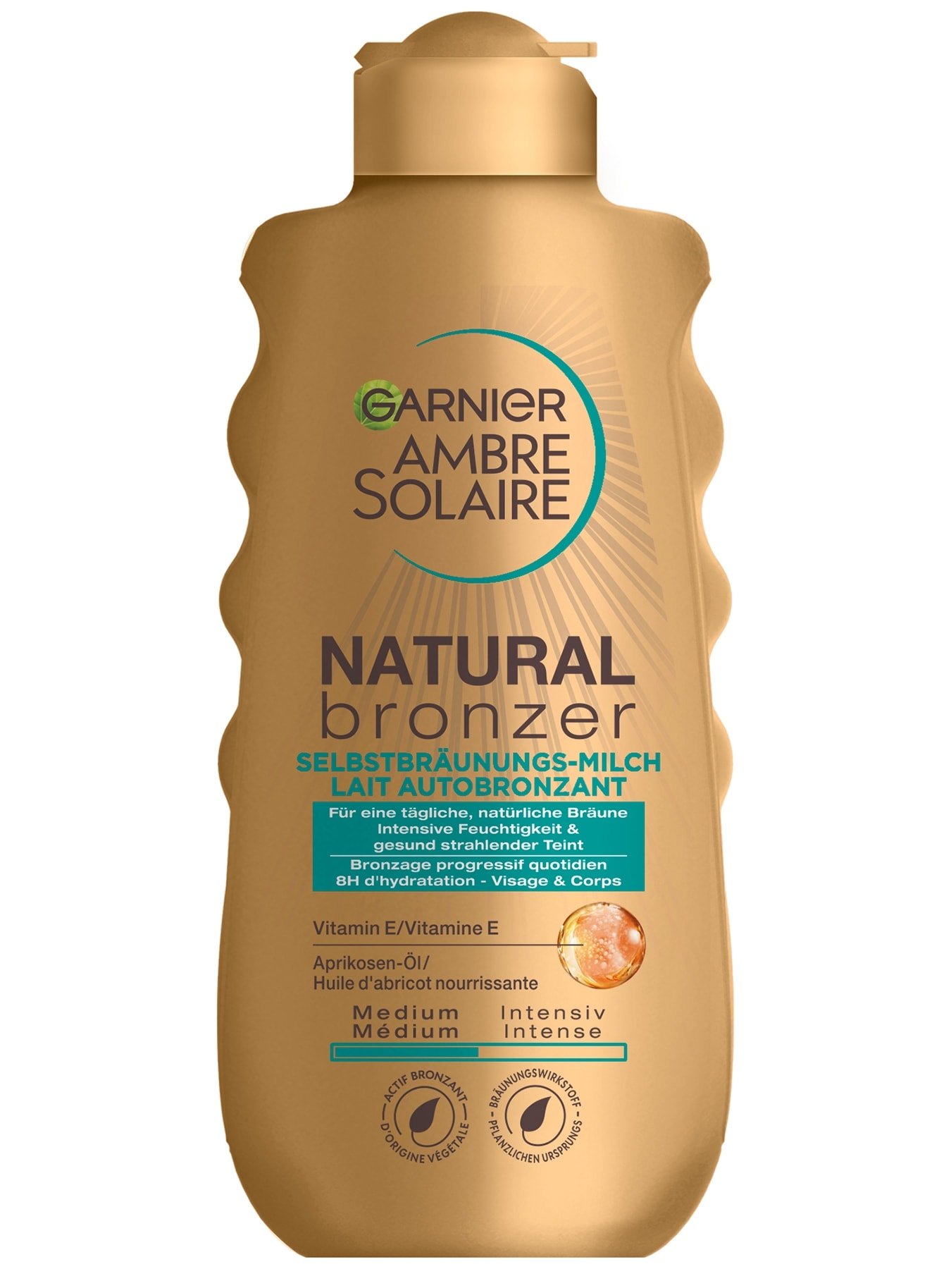 Ambre Solaire Natural Bronzer Selbstbräunungs-Milch - Produktabbildung - Frontansicht