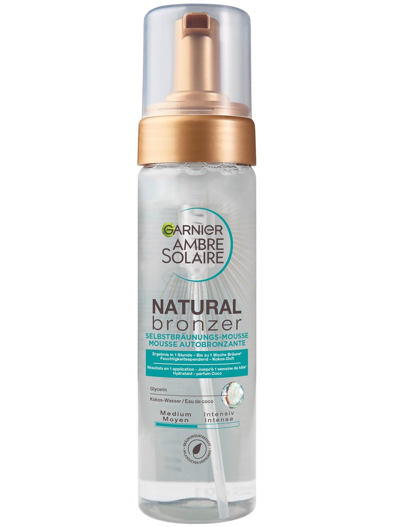 Garnier Natural Bronzer Selbstbräunungs-Mousse Frontansicht