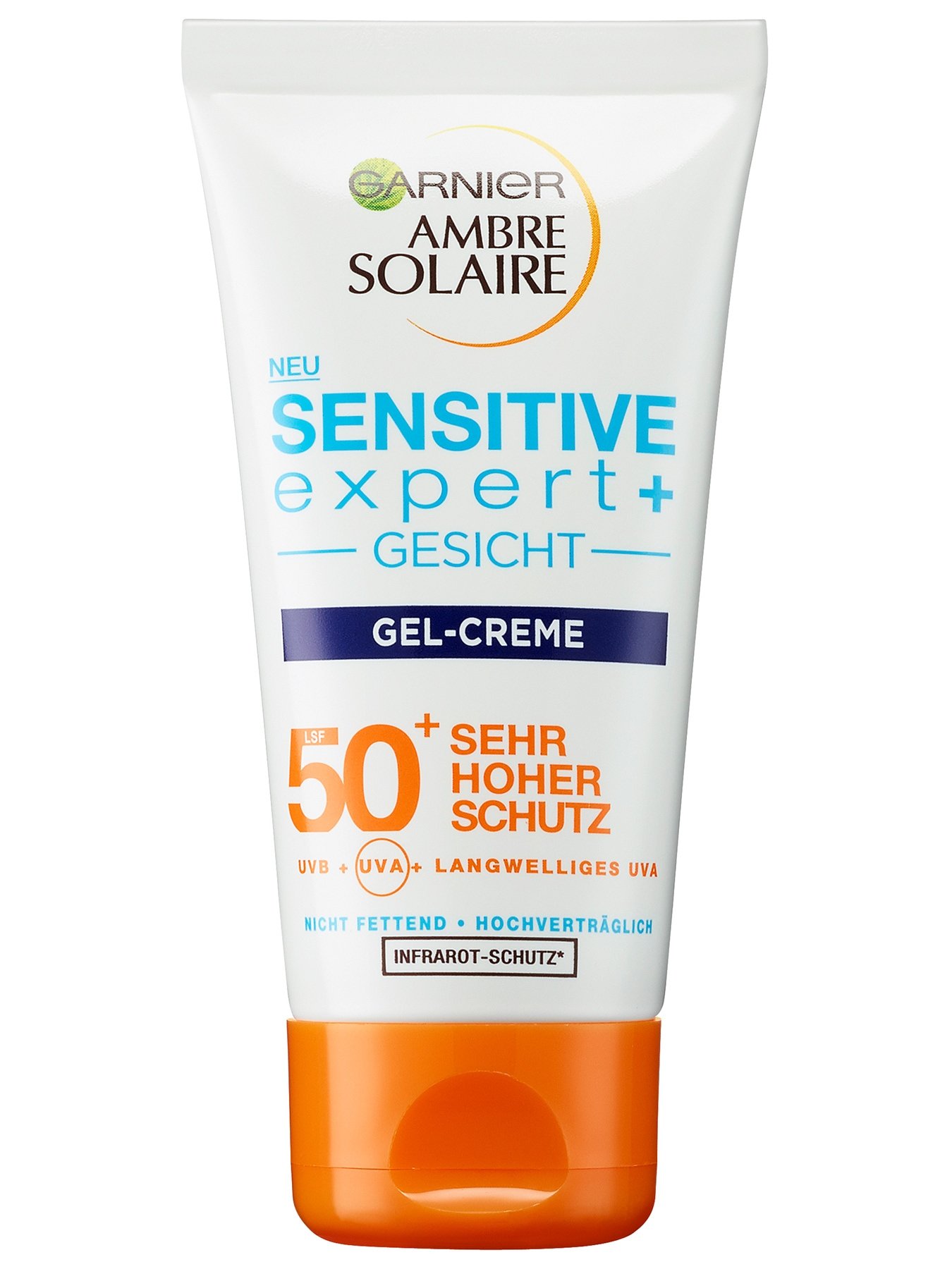 Ambre Solaire Sensitive expert+ Gesicht Gel-Creme LSF 50+ - Produktabbildung