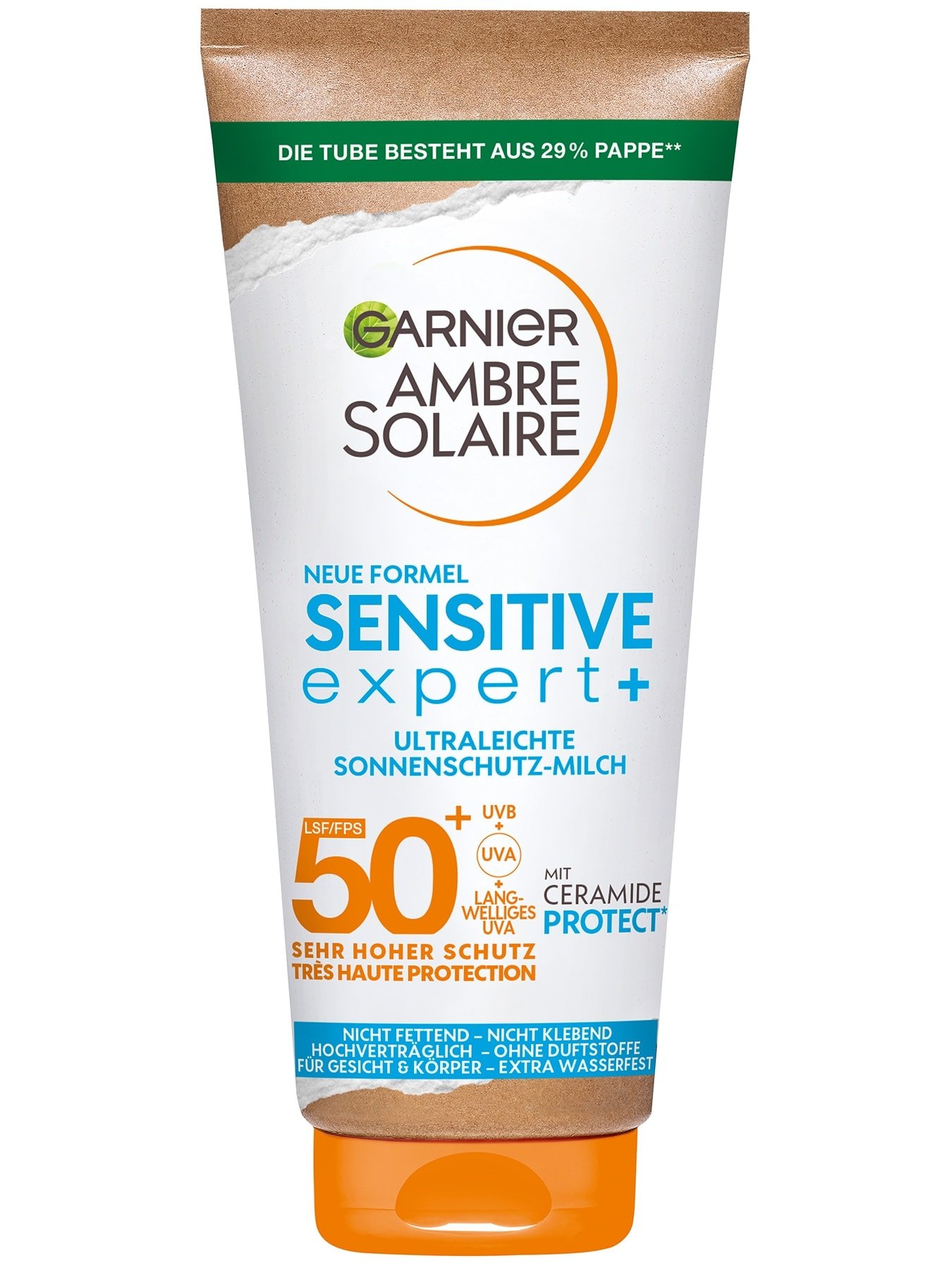 Ambre Solaire sensitive expert+ Sonnenschutz-Milch LSF 50+ - Produktabbildung