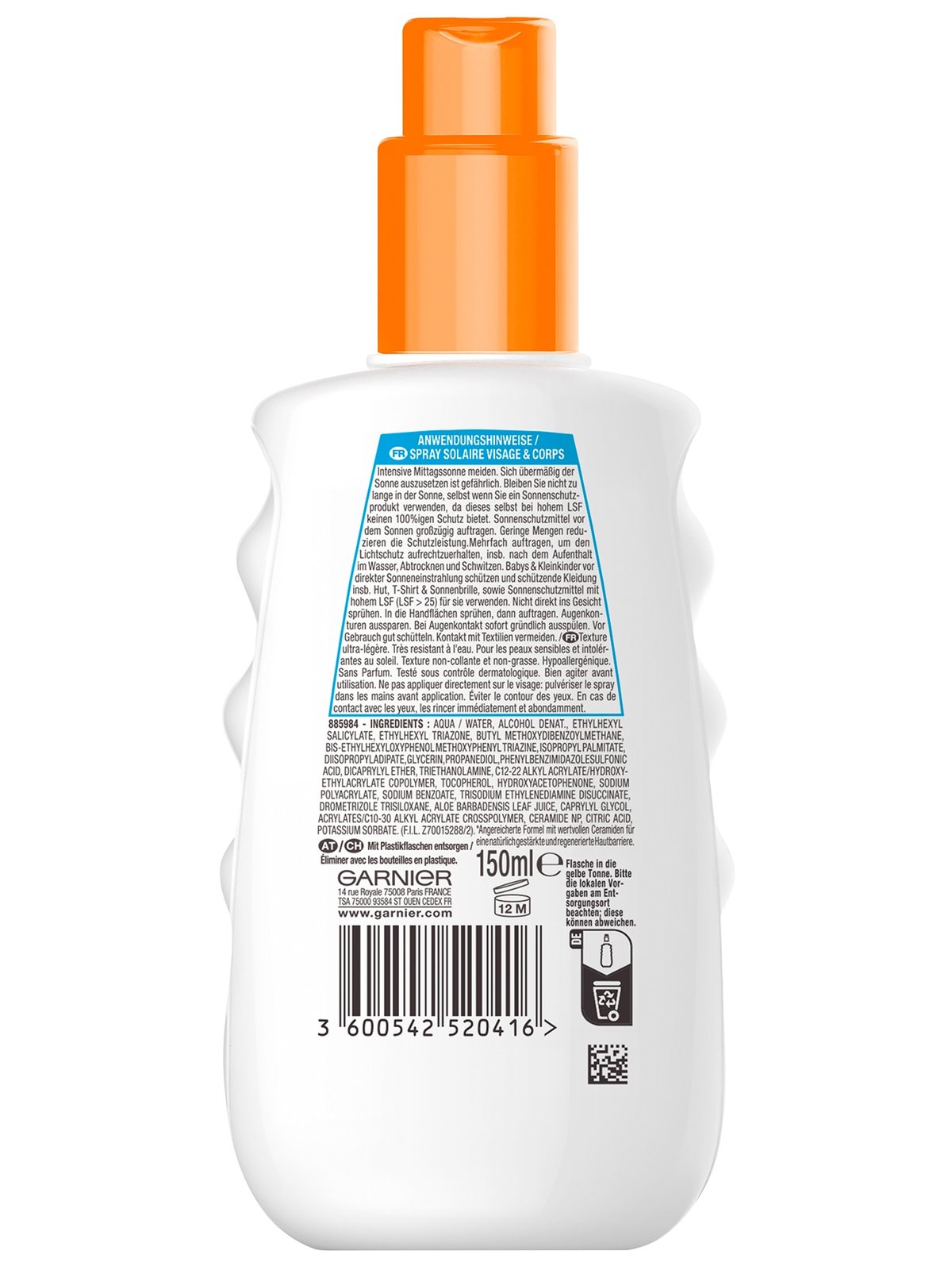 Sensitive expert+ Sonnenschutz-Spray LSF50+ | Garnier