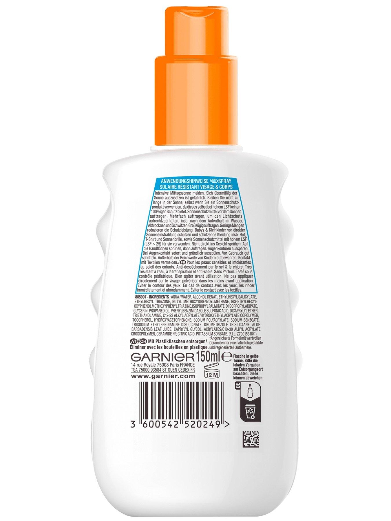 Kids Sensitive expert+ Sonnenschutz-Spray LSF 50+ - Produkt Rückansicht