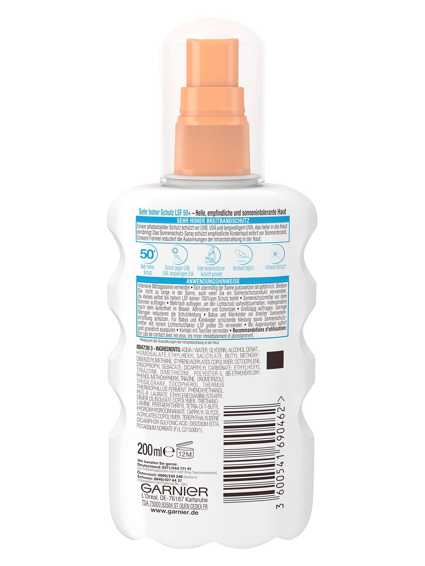 Spray-LSF-50-Ambre-Solaire-Kids-Sensitiv-Expert-Plus-200ml-Rueckseite-Garnier-Deutschland-gr