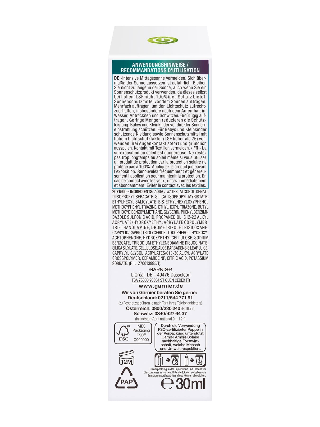 Invisible Serum Super UV Sonnenschutz-Serum LSF 50+ Verpackung Seitenansicht