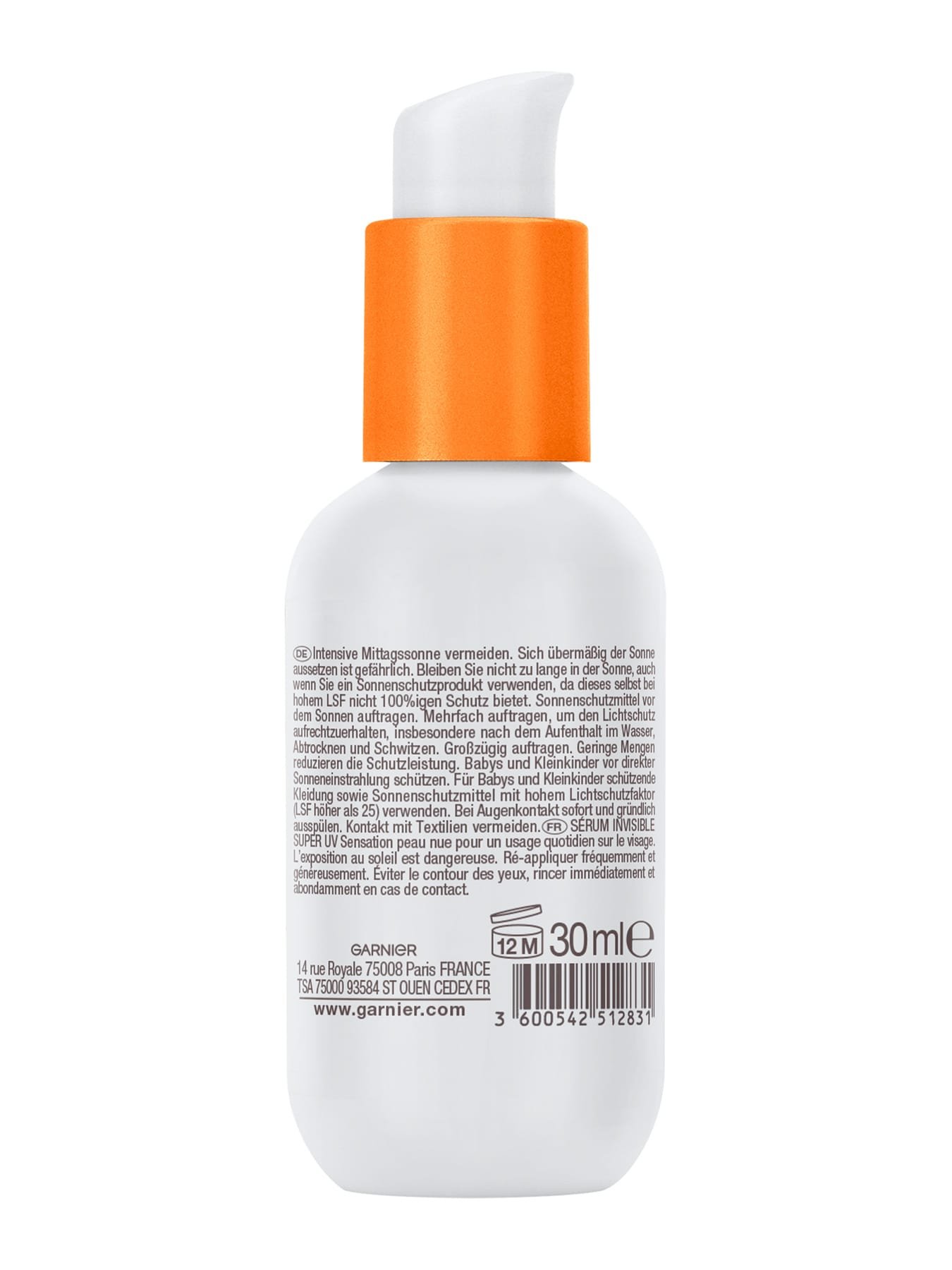 Invisible Serum Super UV Sonnenschutz-Serum LSF 50+ Produkt Rückseite