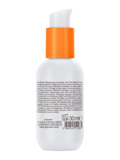 Invisible Serum Super UV Sonnenschutz-Serum LSF 50+ Produkt Rückseite