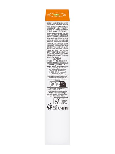 Super UV Sonnenschutz-Fluid LSF 50+ mit Hyaluronsäure - Verpackung Seitenansicht