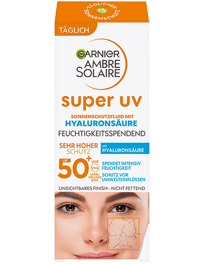 Super UV Sonnenschutz-Fluid LSF 50+ mit Hyaluronsäure - Verpackung