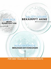 Texturen der drei Hauptwirkstoffe für den täglichen Sonnenschutz