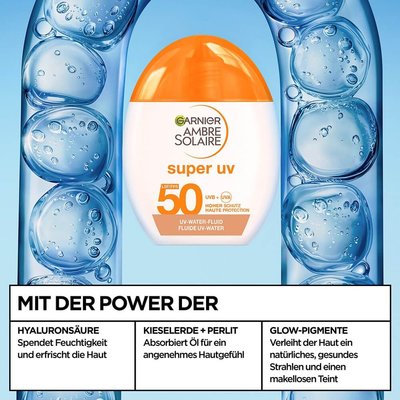 Inhaltsstoffe des Super UV UV-Water-Fluid Glow LSF 50