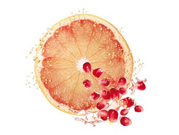 Nahaufnahme einer Grapefruitscheibe