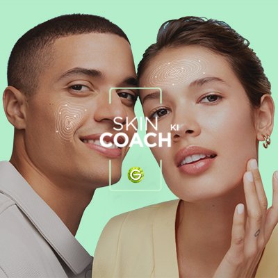 Skin Coach Icon und zwei Personen