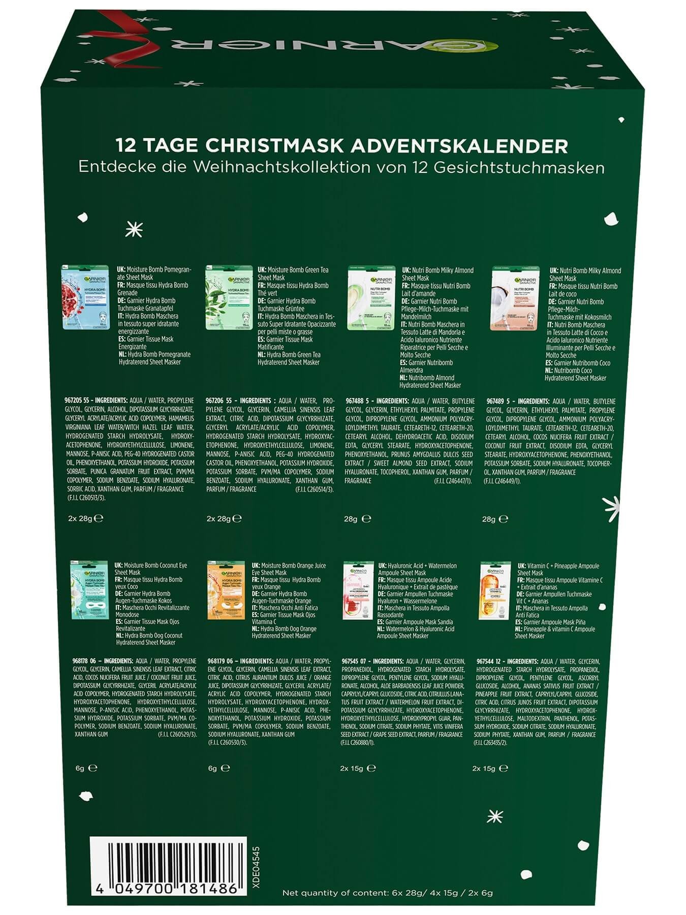 Garnier 12 Tage Adventskalender Produktabbildung