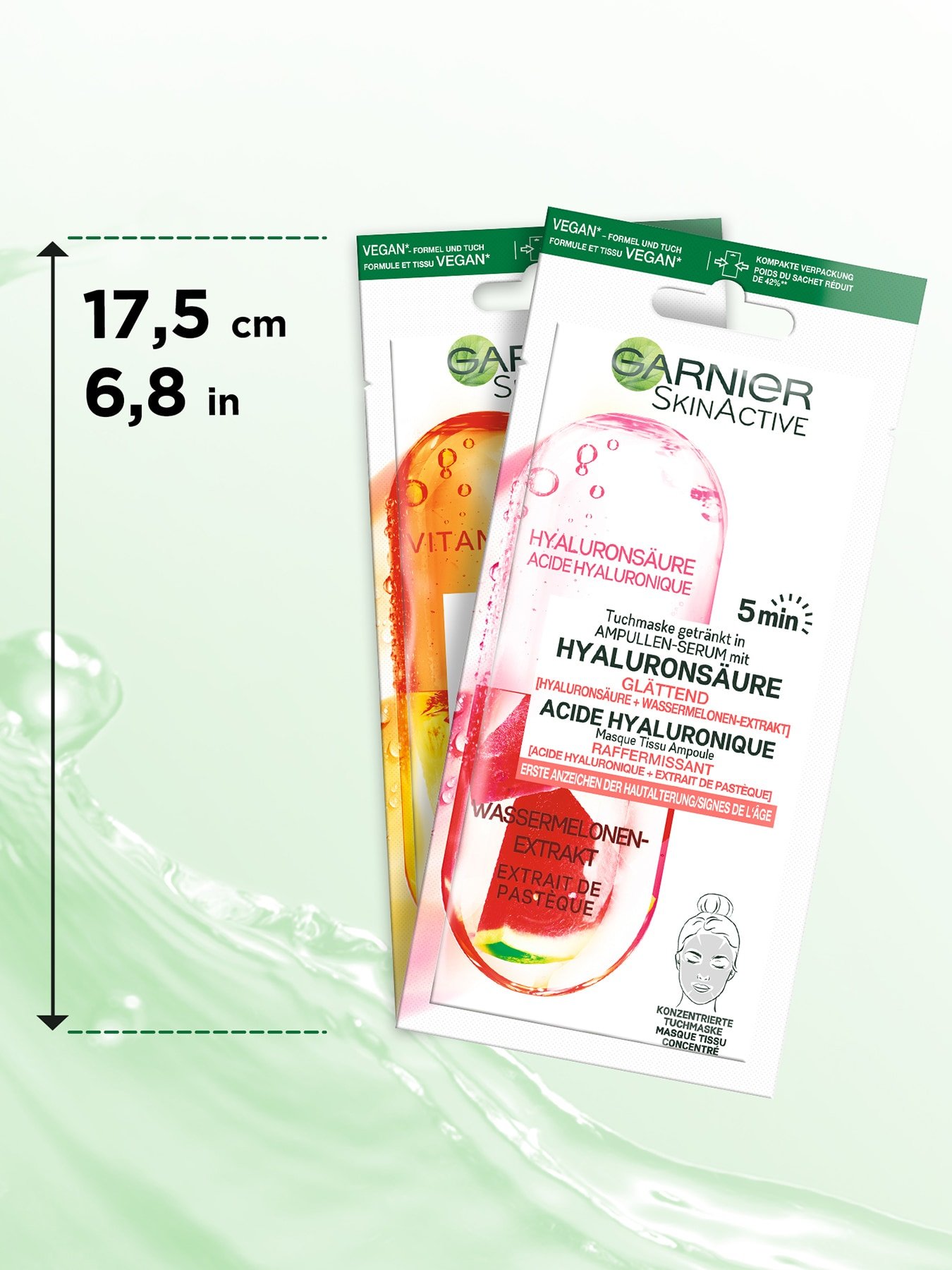 Garnier SkinActive Tuchmasken Produktabbildungen