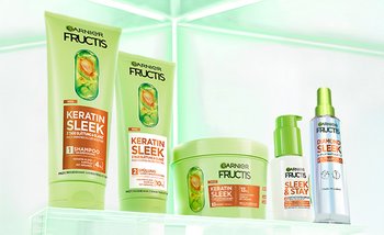 Alle Produkte der Fructis Keratin Sleek Reihe