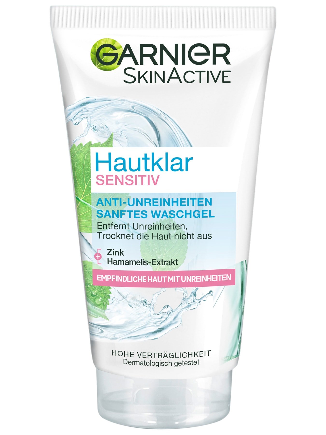 Garnier Hautklar Sensitiv Waschgel Produktverpackung vorne