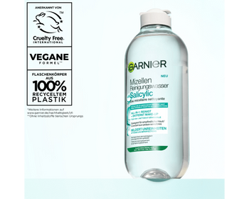 Gesichtsreiniger mit Salicylsäure für fettige und zu Unreinheiten neigende Haut.