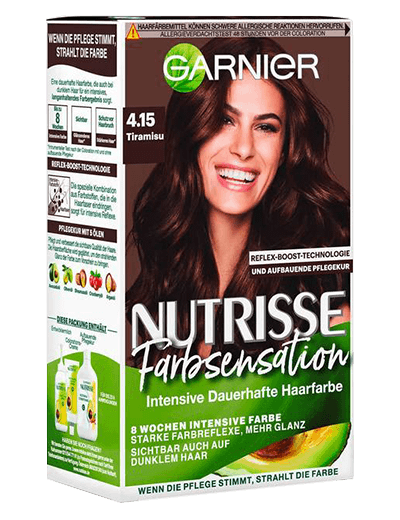 Garnier Nutrisse Farbsensation 4-15 Tiramisu Verpackung Vorderseite