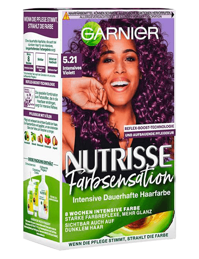 Garnier Nutrisse Farbsensation 5-21 Intensives Violett Verpackung Vorderseite
