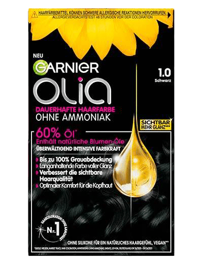 Garnier Olia 1-0 Schwarz Produktverpackung Vorderseite