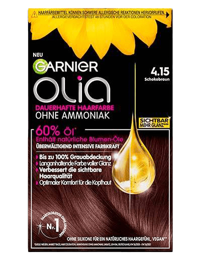 Garnier Olia 4-15 Schokobraun Produktverpackung Vorderseite
