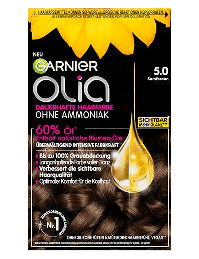 Garnier Olia 5-0 Samtbraun Produktverpackung Vorderseite