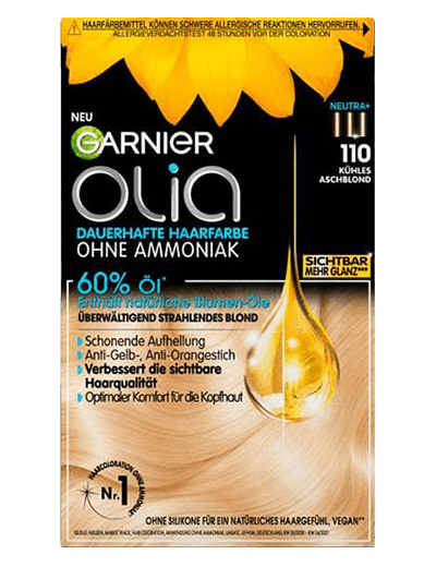 Garnier Olia 110 Kühles Aschblond Produktverpackung Vorderseite