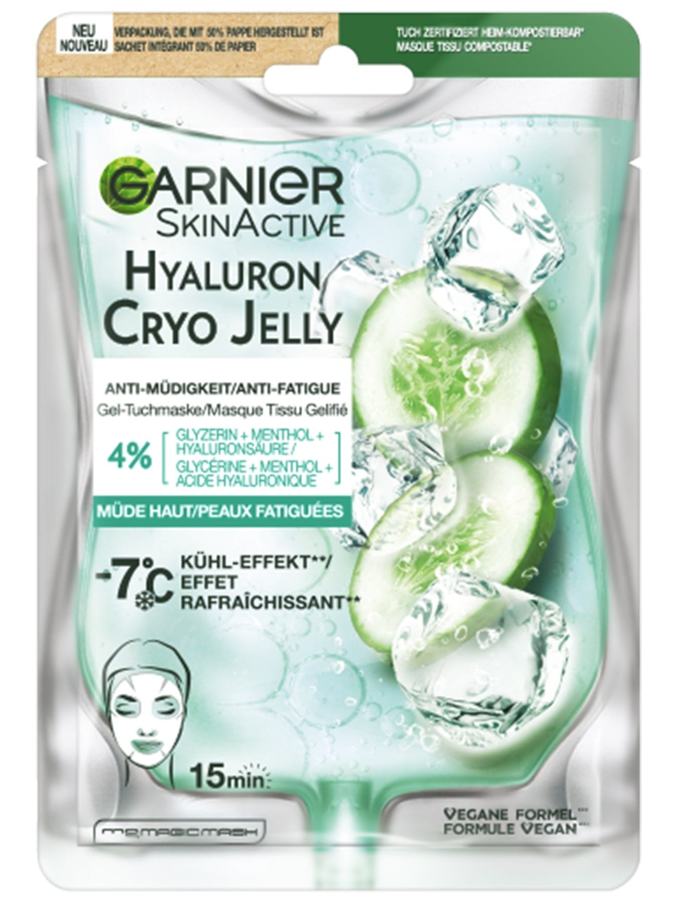 Hyaluron Cryo Jelly Anti-Müdigkeit Gel-Tuchmaske | Garnier