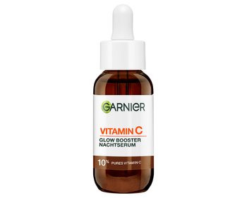 Verpackung des Garnier Vitamin C Glow Booster Nachtserums.