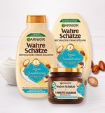 Argan Mandelcreme - Shampoo und Arganfrüchte