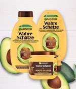 Produktabbildung von Garnier Wahre Schätze Avocado-Sheabutter-Reihe