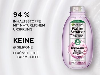 Wahre Schätze Reiswasser Shampoo mit 94% Inhaltsstoffen mit natürlichem Ursprung