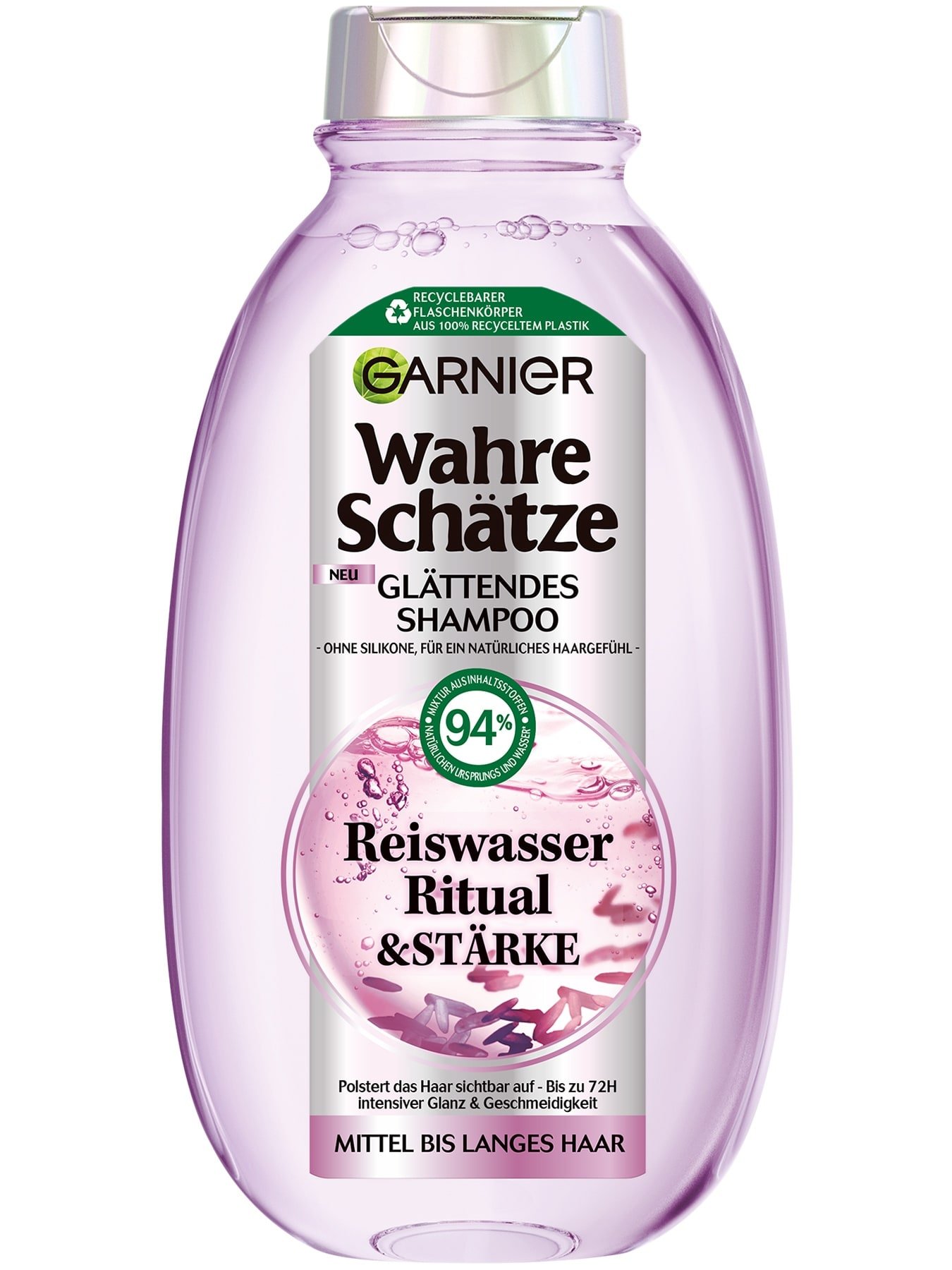 Garnier Wahre Schätze Reiswasser Ritual & Stärke, Glättendes Shampoo, 250 ml - Produktabbildung